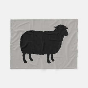 Black Sheep Silhouette Fleece Blanket