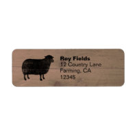 Black Sheep Silhouette Return Address Labels