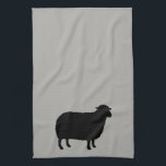 Black Sheep Silhouette Tea Towel<br><div class="desc">Black Sheep Silhouette Kitchen Towel</div>