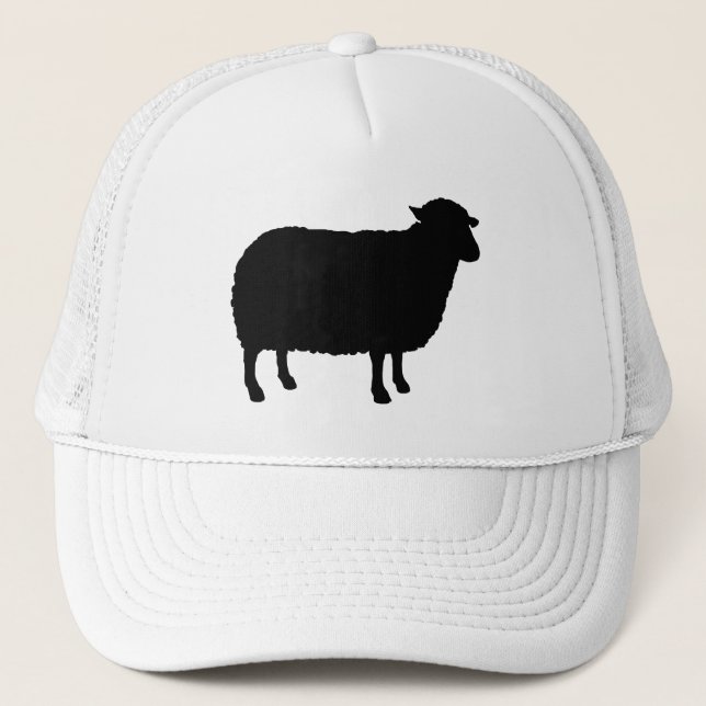 Black Sheep Silhouette Trucker Hat (Front)