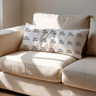 Black Sheep Sketch Pattern Body Cushion