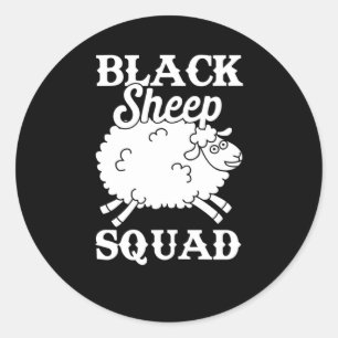 Black Sheep Squad Sheep Sheep Lover Schäfer Classic Round Sticker