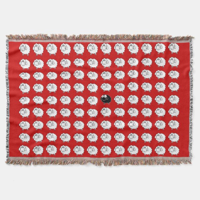 Black Sheep Throw Blanket (Front)