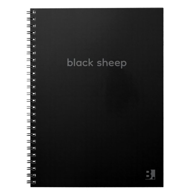 Black Sheep - Typography Notebook (Front)