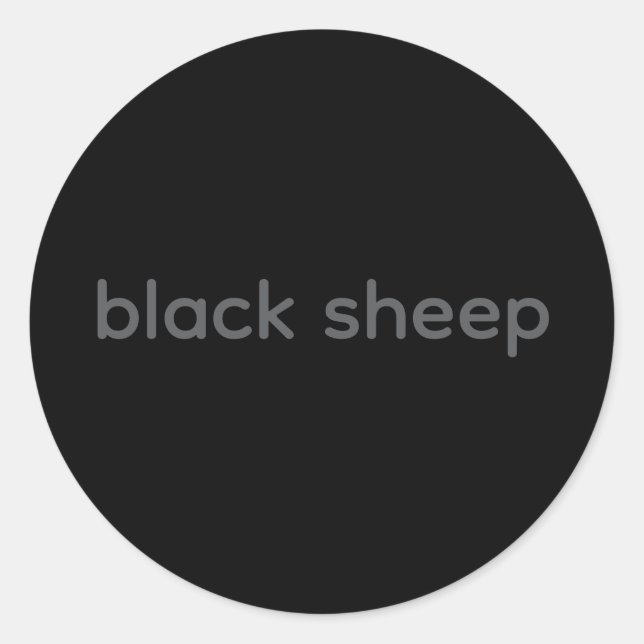 Black Sheep - Typography Sticker (Front)