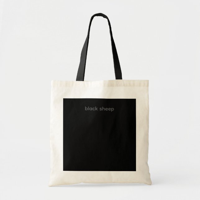 Black Sheep - Typography Tote Bag (Front)