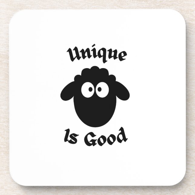 Black sheep: Unique is good Coaster (Front)