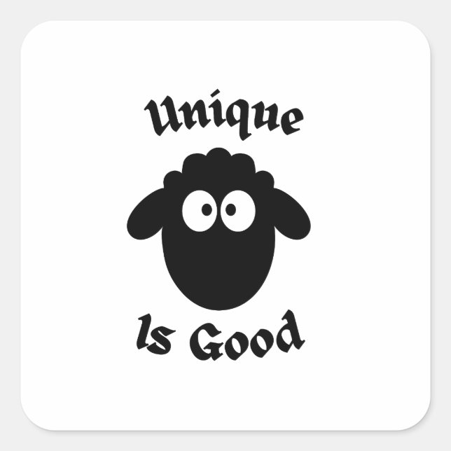 Black sheep: Unique is good Square Sticker (Front)