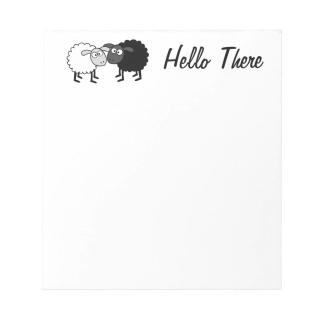 Black Sheep White Sheep 5.5" x 6" Notepad 40 pages (Front)