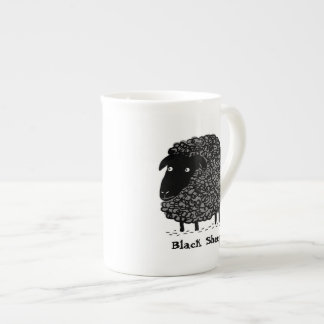 Black Sheep with Custom Text Bone China Mug
