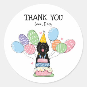 Black Sheepadoodle Favour Tags Sticker