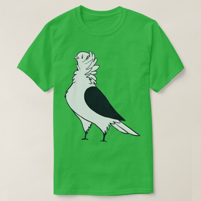 Black Shield Old German Owl Pigeon T-Shirt (Design Front)