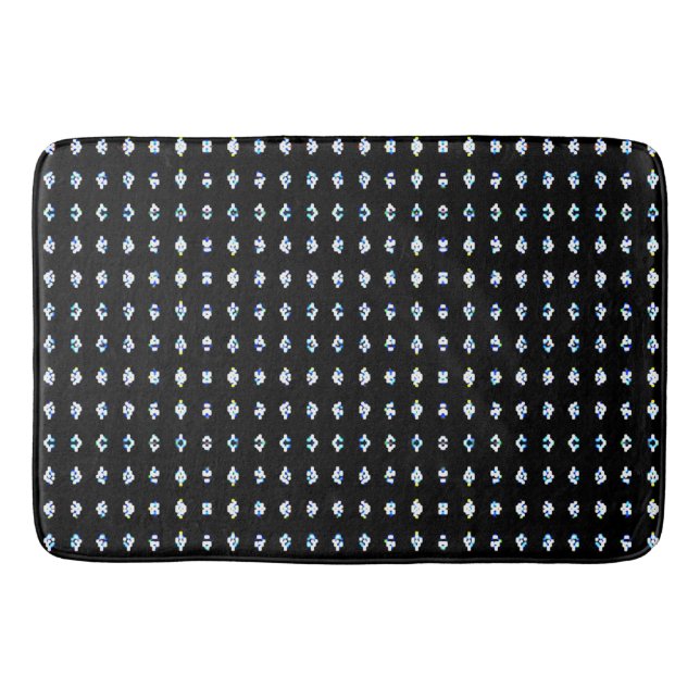 Black Shine Bath Mat (Front)