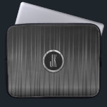 Black Shiny Carbon Fibre Texture Laptop Sleeve<br><div class="desc">Elegant black masculine slick shiny metallic look carbon fibre texture look.</div>