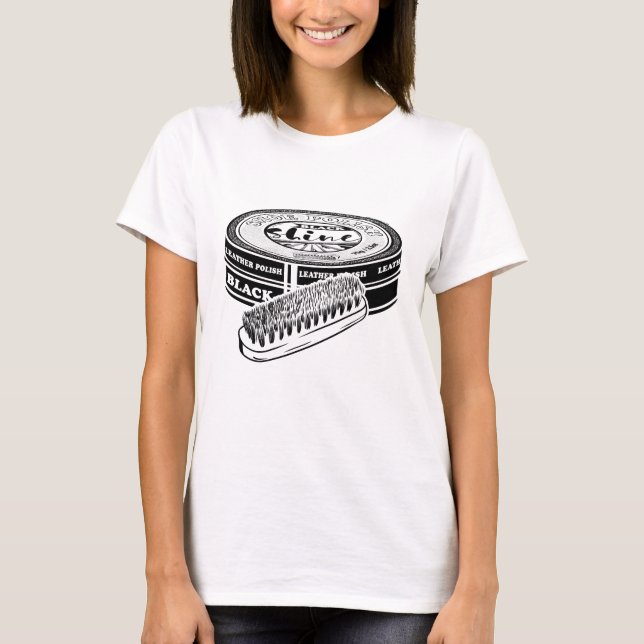 Black shoe polish tin T-Shirt (Front)