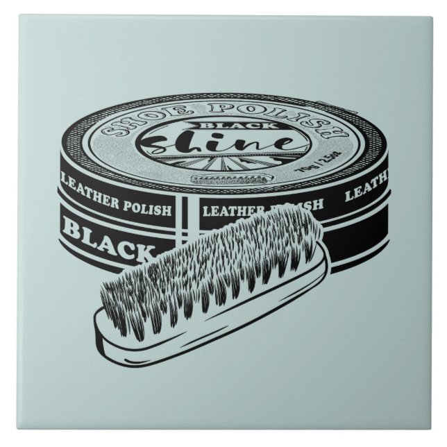 Black shoe polish tin tile (Front)
