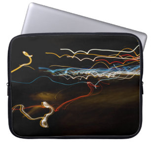 black shooter laptop sleeve