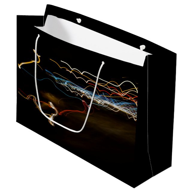 black shooter large gift bag (Front Angled)
