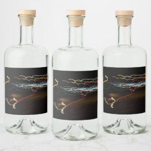 black shooter liquor bottle label