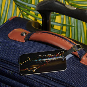 black shooter luggage tag