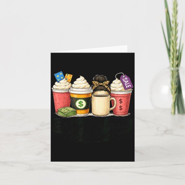 Black Shopng Friday Squad Coffee C Coffee Lovers  Card (Front)