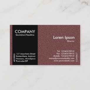 Black SideBand - Brown Embossed Texture Business Card