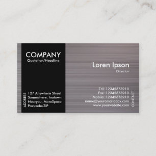 Black SideBand - Brushed Metal II Tex Business Card