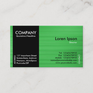 Black SideBand - Green Brushed II Tex Business Card