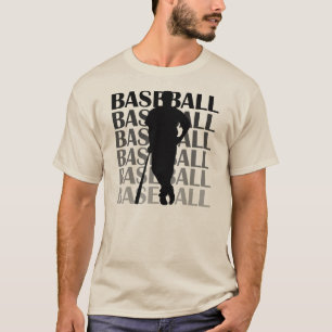 Black Silhouette Baseball Player T-shirts and Gift