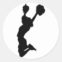 Black Silhouette of Cheerleader