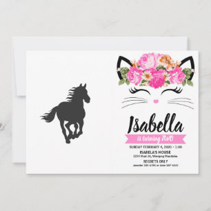 Black silhouette of horse - Choose background colo Invitation