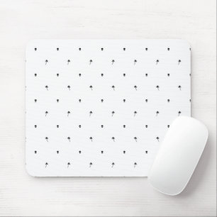 Black Silhouettes of Coconut Trees and Aliens Mouse Pad