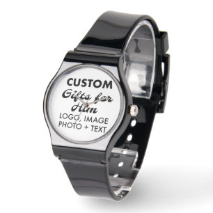 Black Silicone Watch Custom Gifts for Him