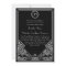 Black Silver Art Deco Gatsby Style Wedding Invites