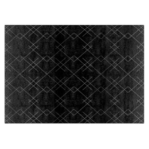Black-silver, cool, elegant, simple modern pattern cutting board