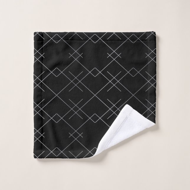 Black-silver, cool, elegant, simple modern pattern wash cloth (Wash Cloth)