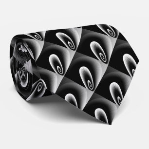 Black Silver COOL Modern Pattern Tie