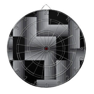 Black, silver ,cool, unique, trendy square shapes dartboard