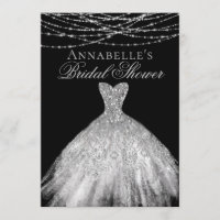 Black & Silver Diamond Sparkle Dress Bridal Shower
