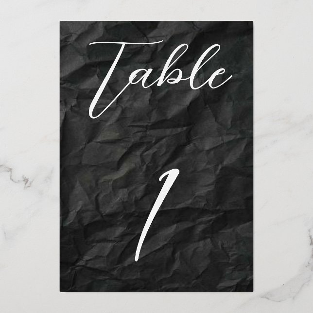 Black/Silver Foil Table No. 1 (Front)
