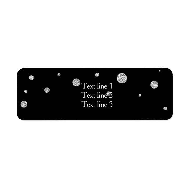 Black & Silver Glitter Elegant Wedding Party (Front)