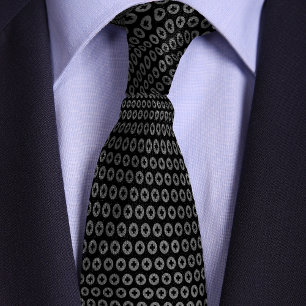 Black & Silver Polkadot Medical Cross Doctors Tie