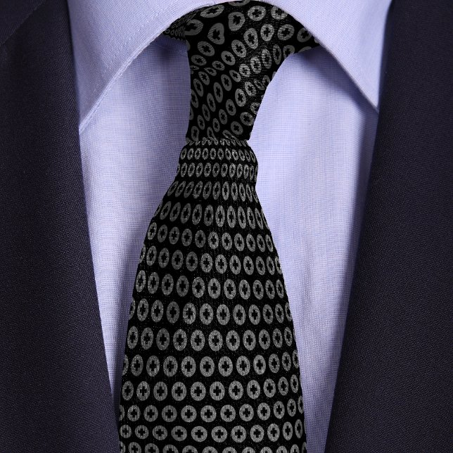 Black & Silver Polkadot Medical Cross Doctors Tie (Creator Uploaded)