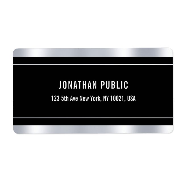 Black Silver Template Elegant Modern Glamourous (Front)