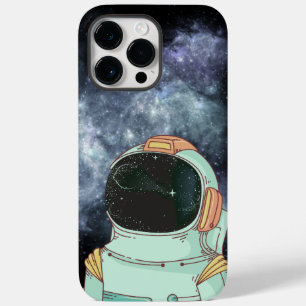 Black Simple Astronaut Case-Mate iPhone 14 Pro Max Case