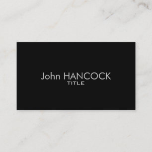 Black Simple Business Card