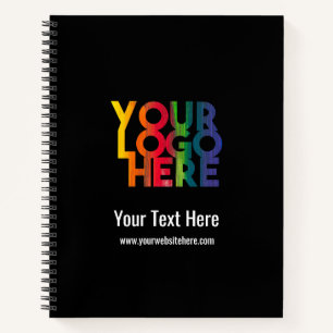 Black Simple Business Logo Notebook