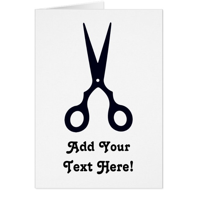 Black Simple Hair Scissors (Barber / Hairdresser) (Front)