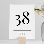 Black Simple Plain Modern Wedding Table Table Number<br><div class="desc">Celebrate the timeless beauty of love with my exquisite Premium Classic Modern Elegant Names / Monogram Black & White Wedding Collection. Elevate your special day to a new level of sophistication and charm, as you embark on your journey together as a couple. At Phrosne Ras Design Zazzle, we understand that...</div>
