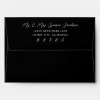 Black Simple Type Return Address A7